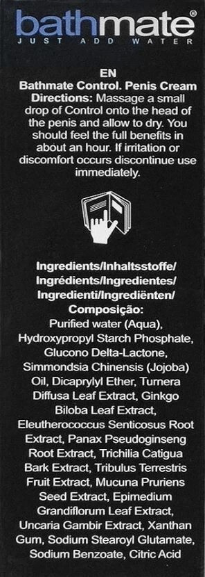 Bathmate Control Prolonger Delay Gel 0.24oz | Climax Control Formula