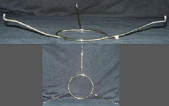 10" NICKEL shade holder TRIPOD Aladdin alladin oil lamp 3&1/8" A, B, C, 23, 23a