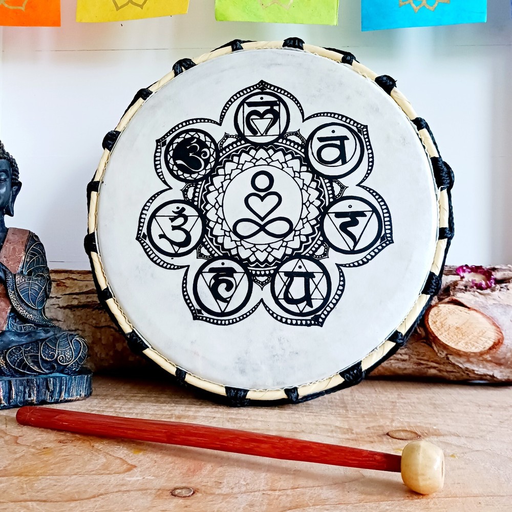 Chakra Shamanic Drum with Stick