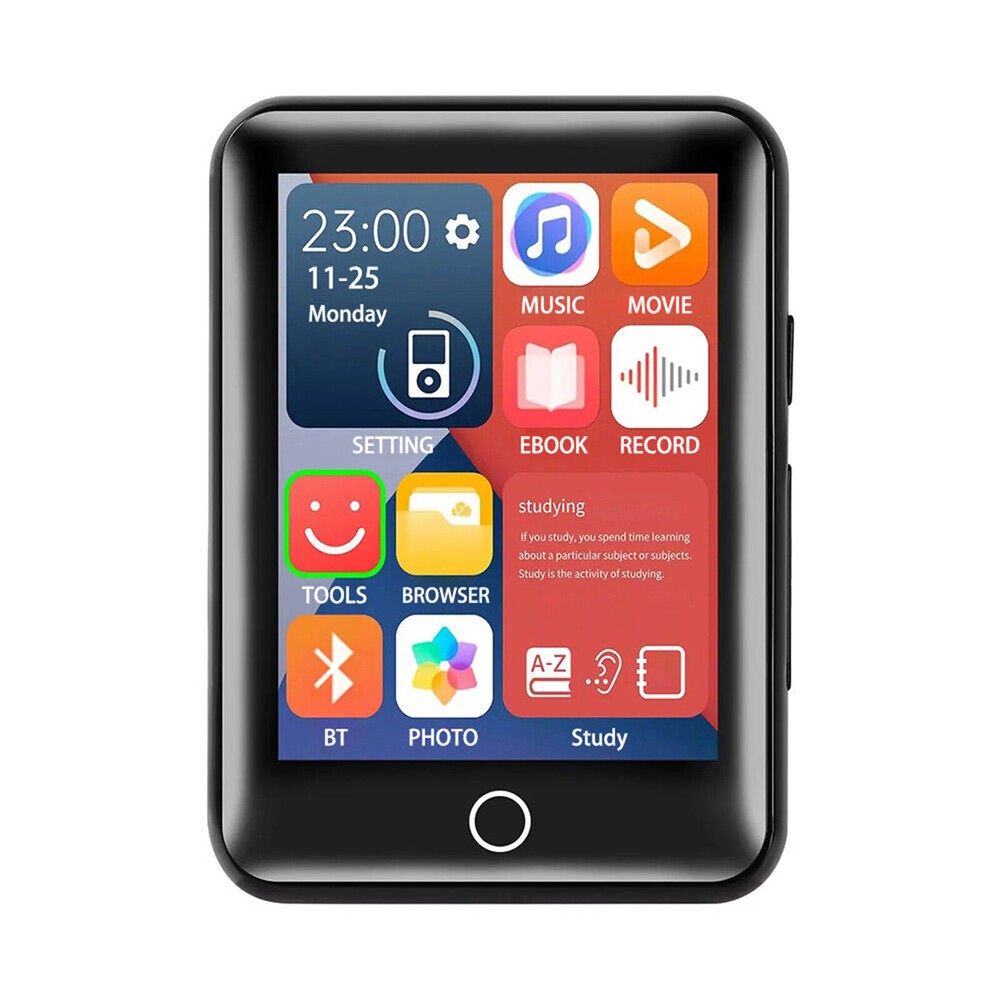 Ultra-thin Full Screen MP3 Player Portable Bluetooth Touch Music Player