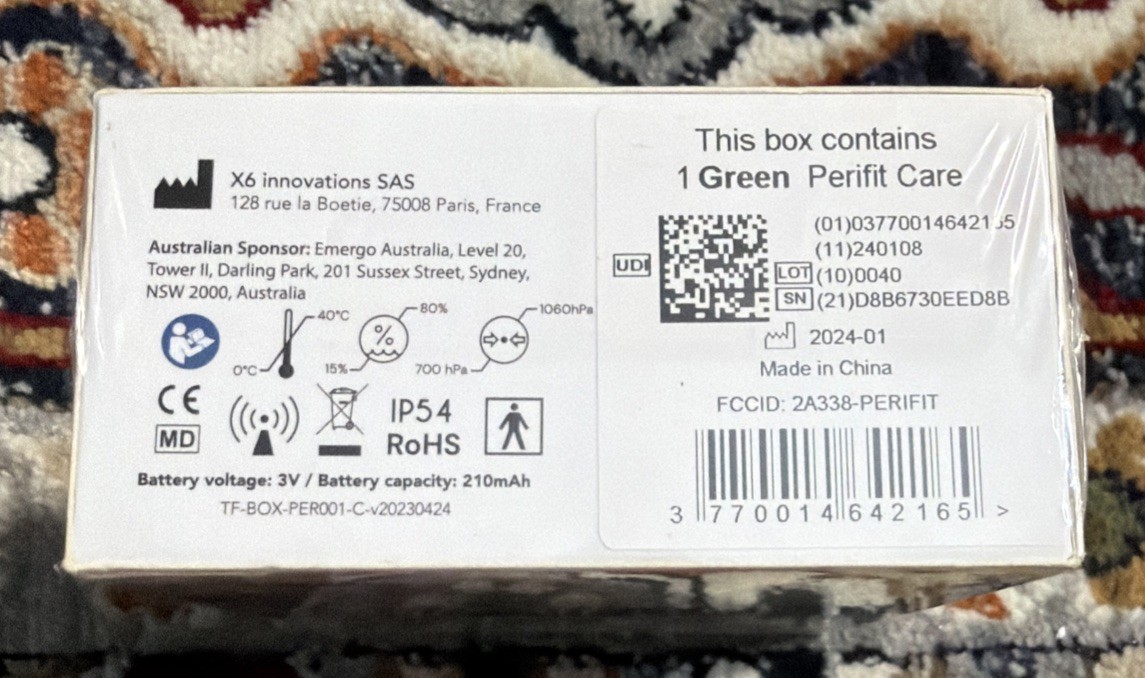 Perifit Care Original Kegel Exerciser for Pelvic Floor Strength Green NEW SEALED