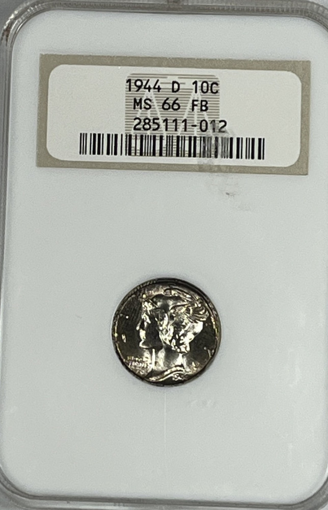 1944-D Mercury Dime : NGC MS66FB
