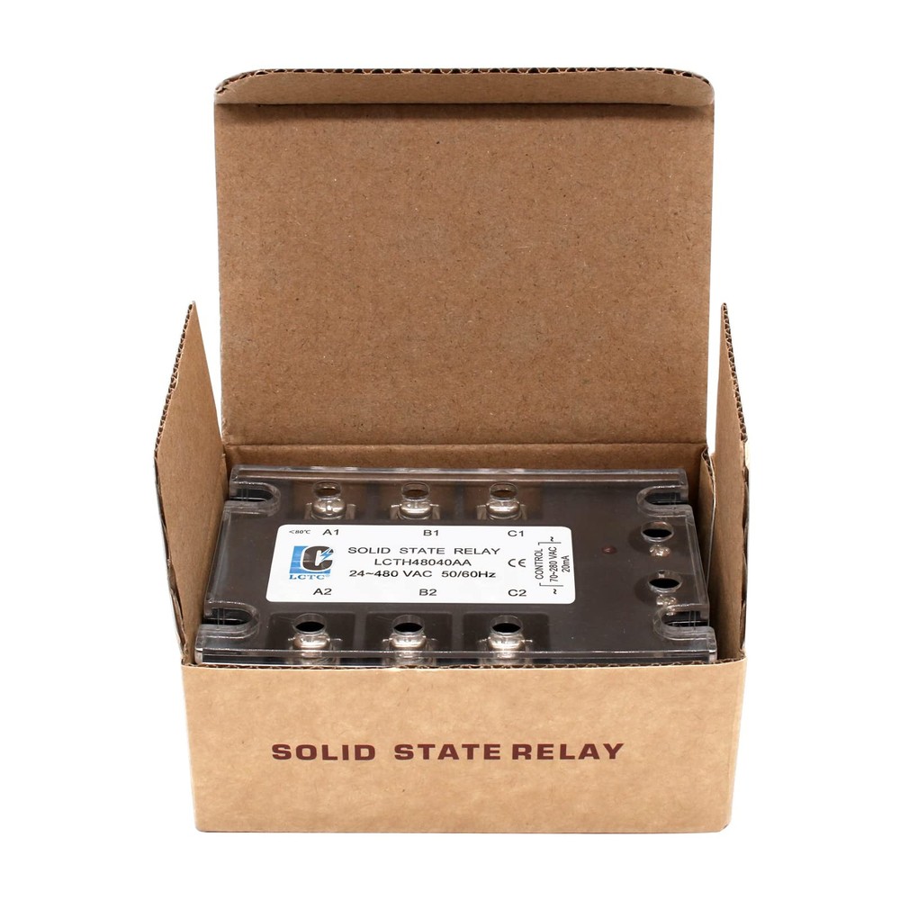 3 Phase Solid State Relay 40A AC to AC Input 70-280VAC Output 24-480VAC