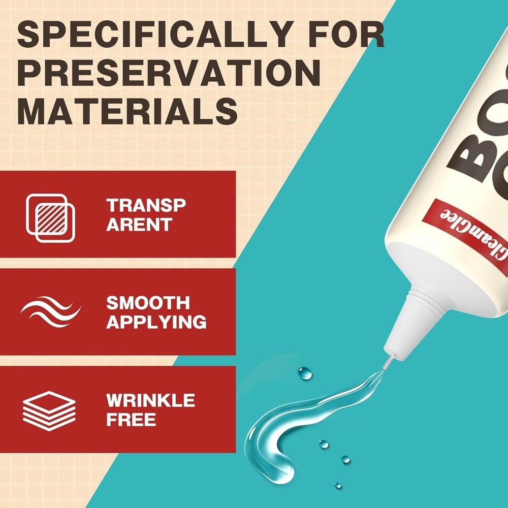 Flexible Clear Adhesive for Bookbinding & Crafts - 60ml x 2 Pack Essentials