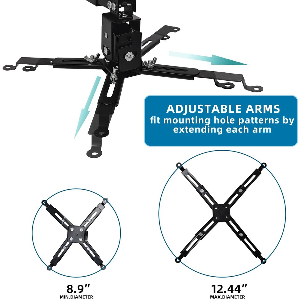 Solarsea Projector Mount,Ceiling Wall Mount, Universal Projector Mount with 2...