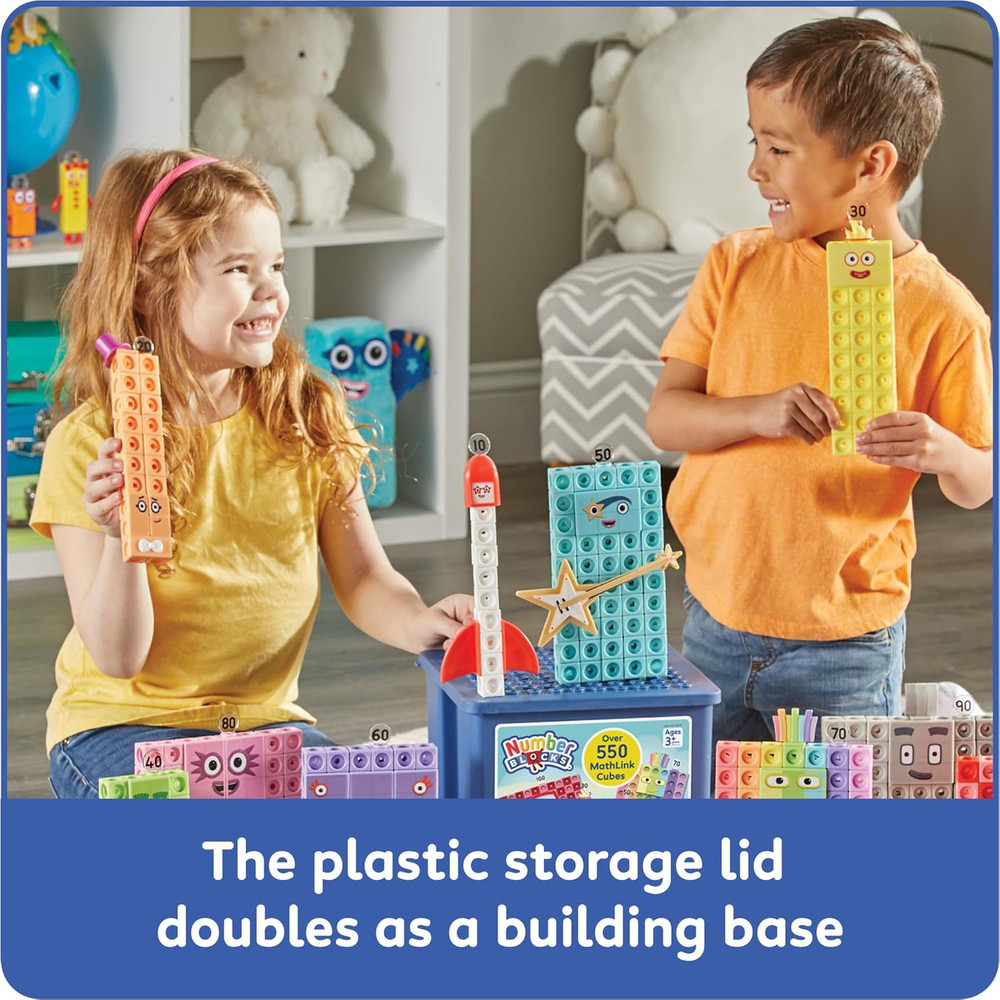Hand2Mind Heroes with Zeroes Mathlink Cubes Activity Set, Preschool Learning Ac