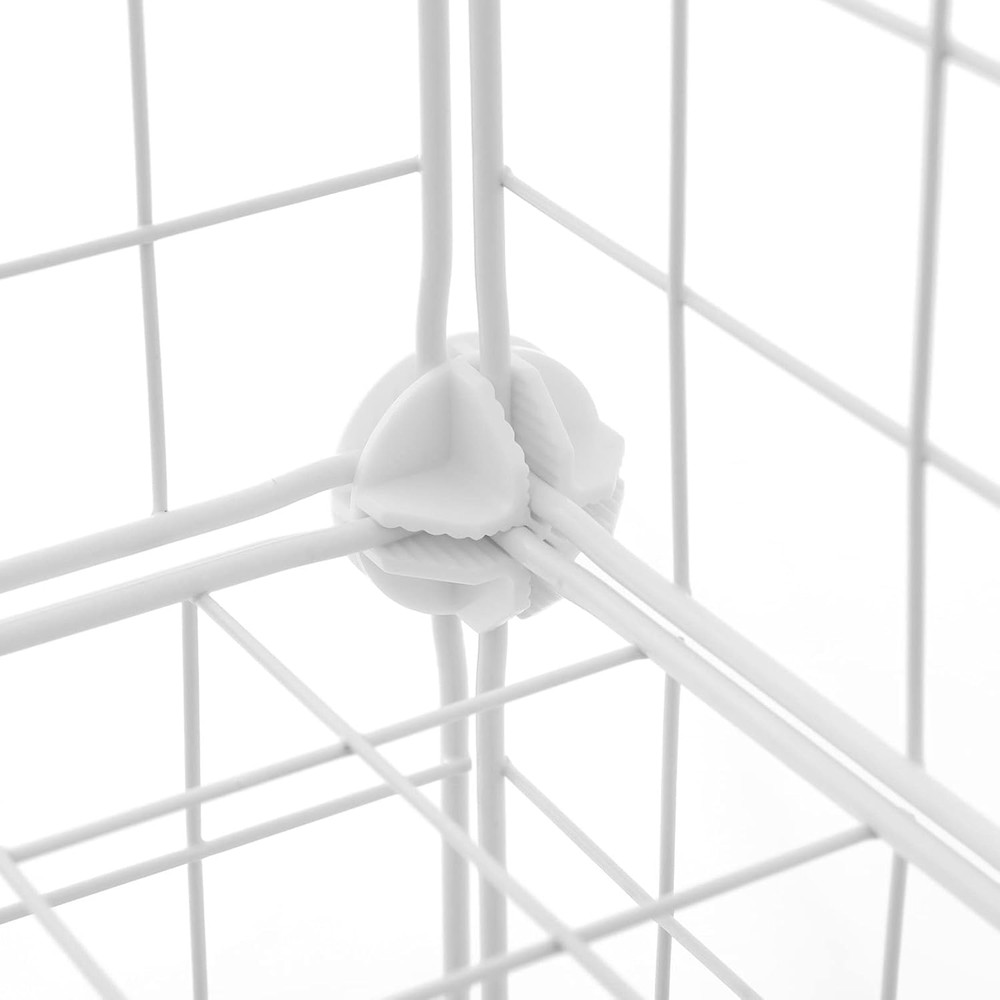 36 Pcs Wire Cube Plastic Connectors for Cube Storage, White Modular Closet Organ