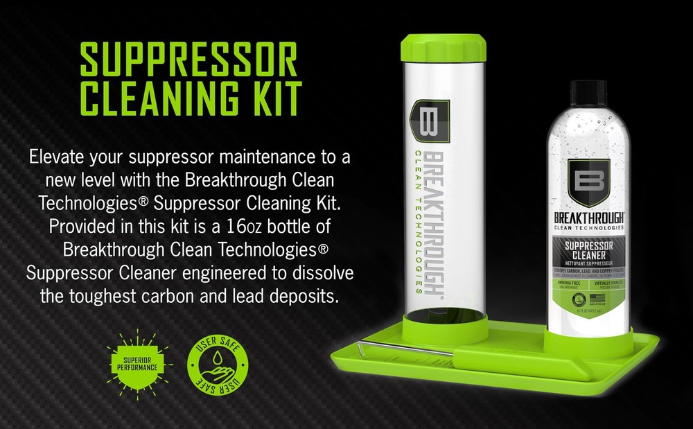 Breakthrough Clean Technologies Suppressor Cleaning Kit, 16 Ounce, Multi