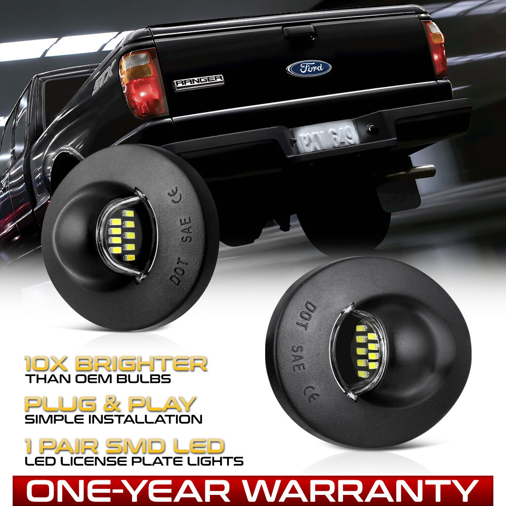 SMD LED License Plate Lights Tag Lamps Housing 83-11 Ford Ranger Bronco Explorer