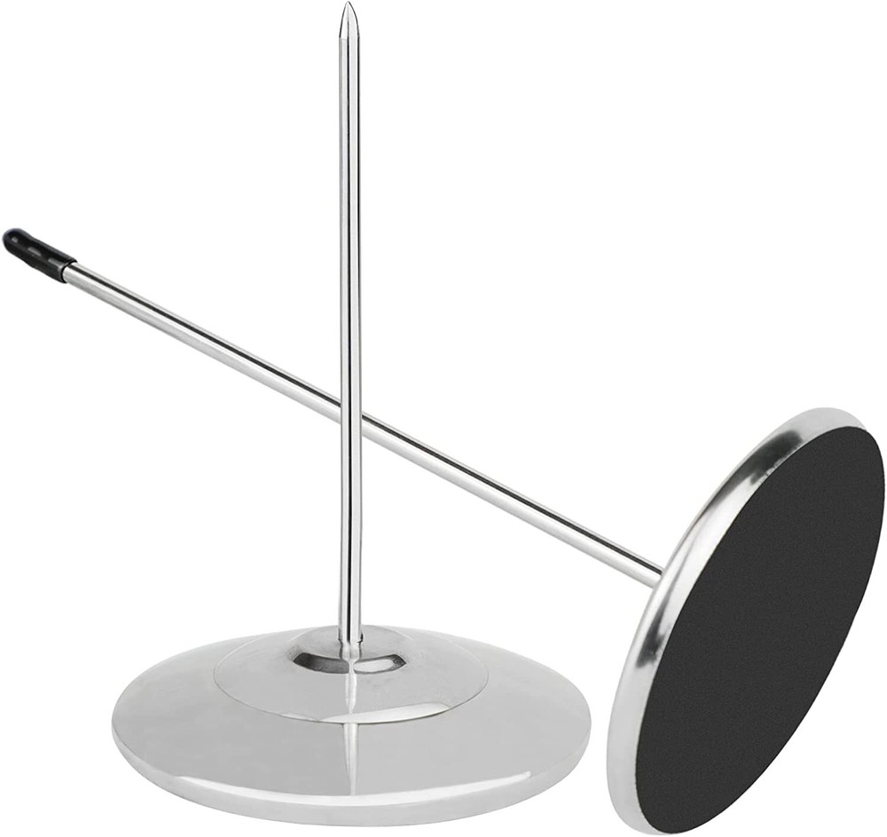 2 Pack Bill Fork Receipt Holder Spike Stainless Steel with Solid Heavy-duty Base