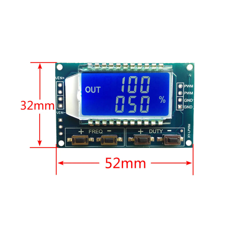 2pcs Signal Generator PWM Pulse Frequency Variable Duty Cycle Module LCD Display