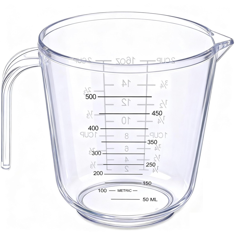 Measuring Cup, 2 Cup, Clear