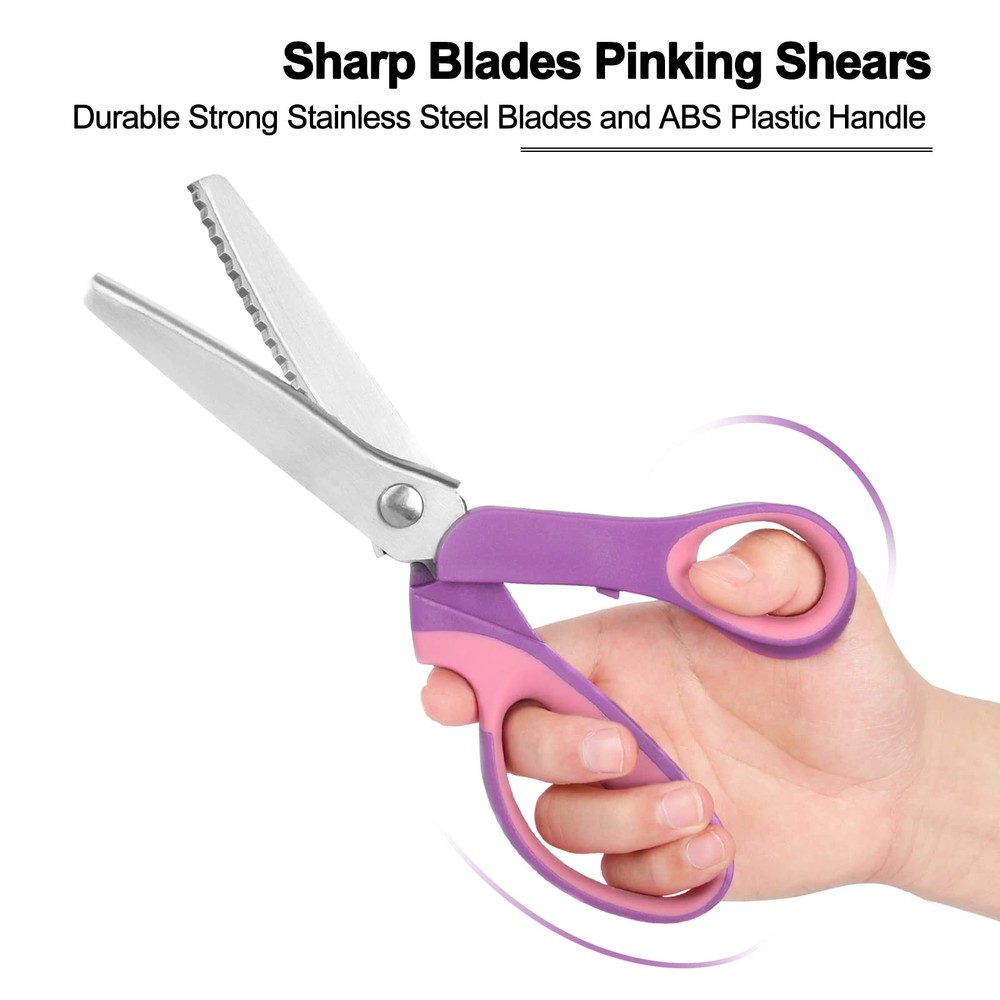 Pinking Shears for Fabric Cutting, Zig Zag Scissors, Scrapbook Scissors Decor...
