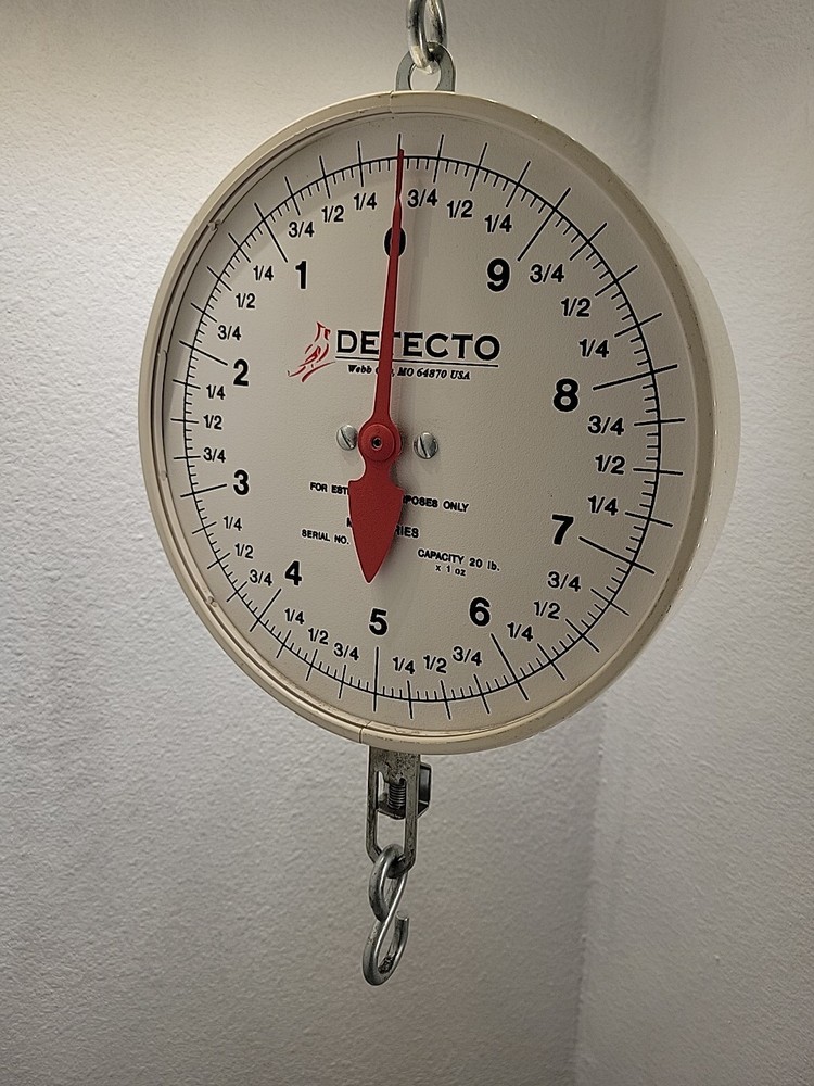 Detecto MCS-20DF Hanging Double Face Dial Scale 20 lb. Capacity