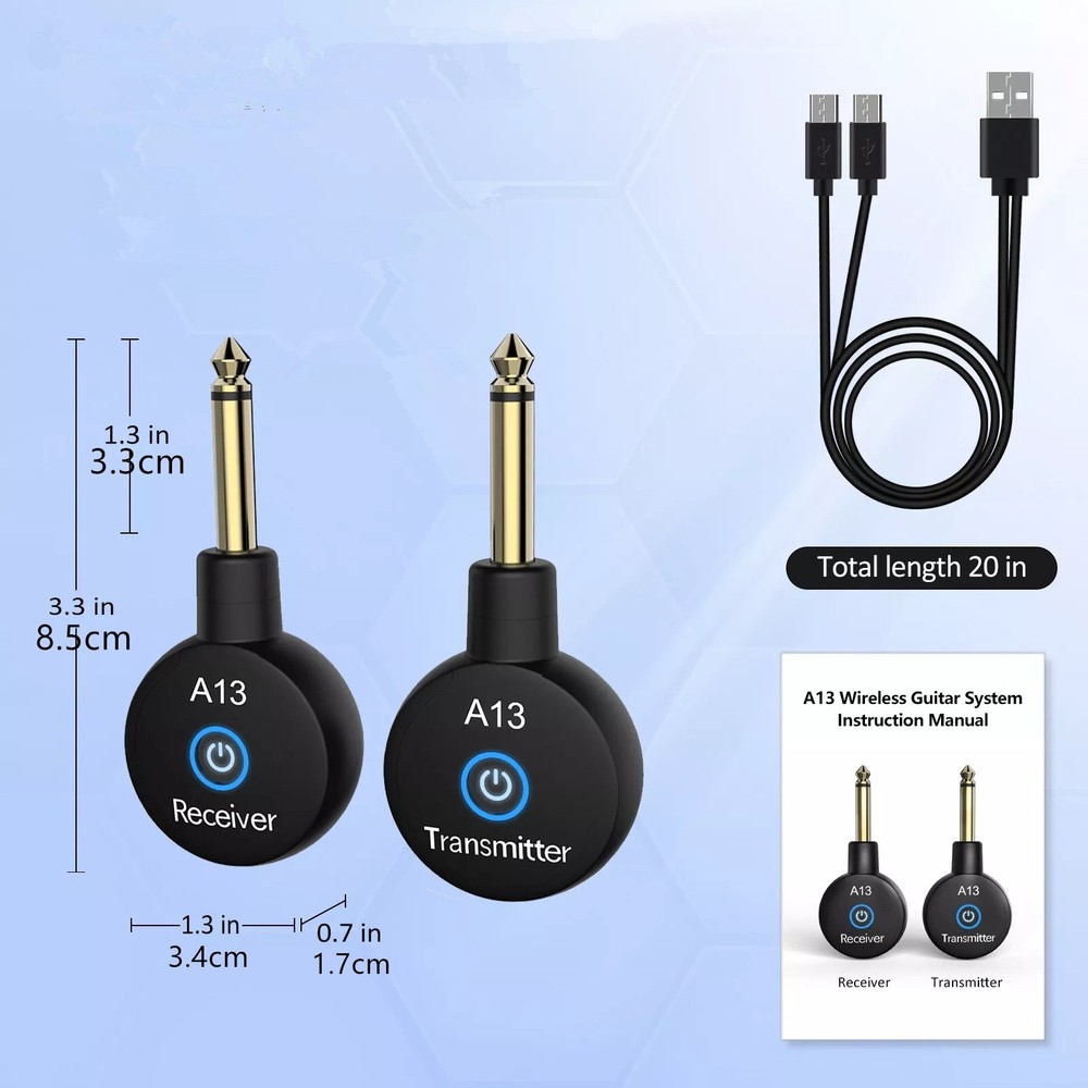 Wireless Guitar System Converter Transmitter Receiver For Electric Instruments