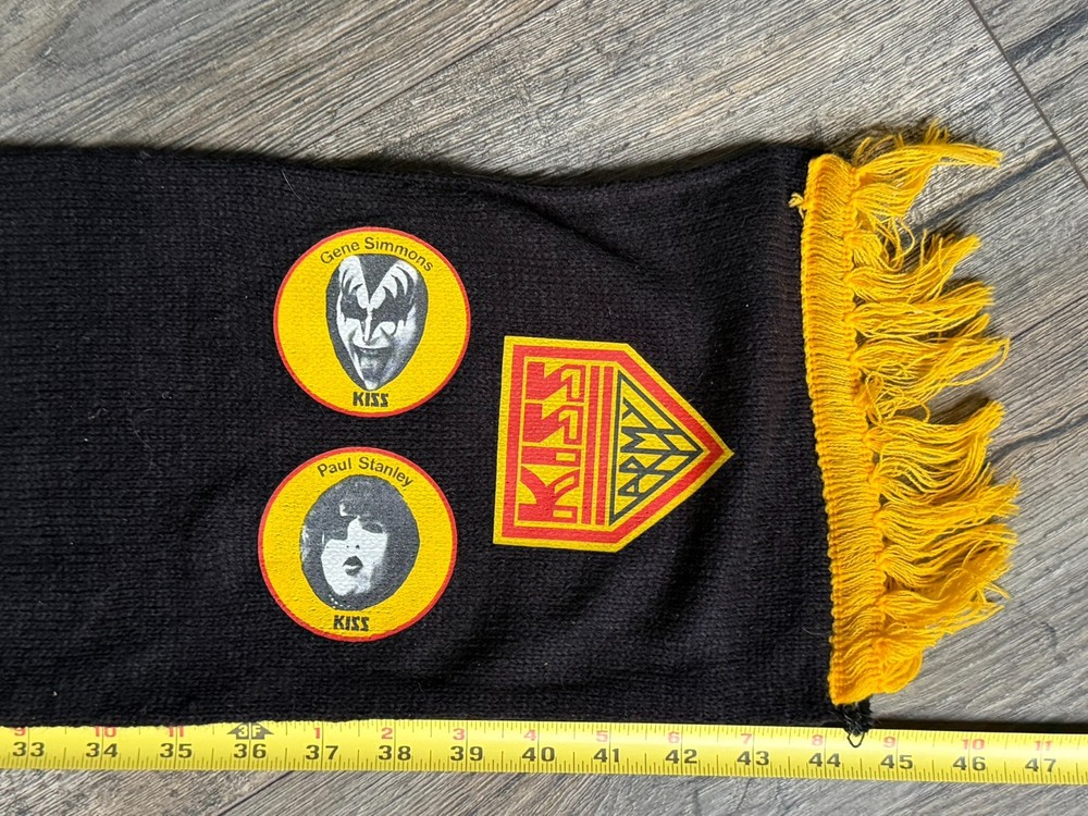 KISS Scarf Banner Unmasked European Tour Germany Vintage Kiss Aucoin Memorabilia