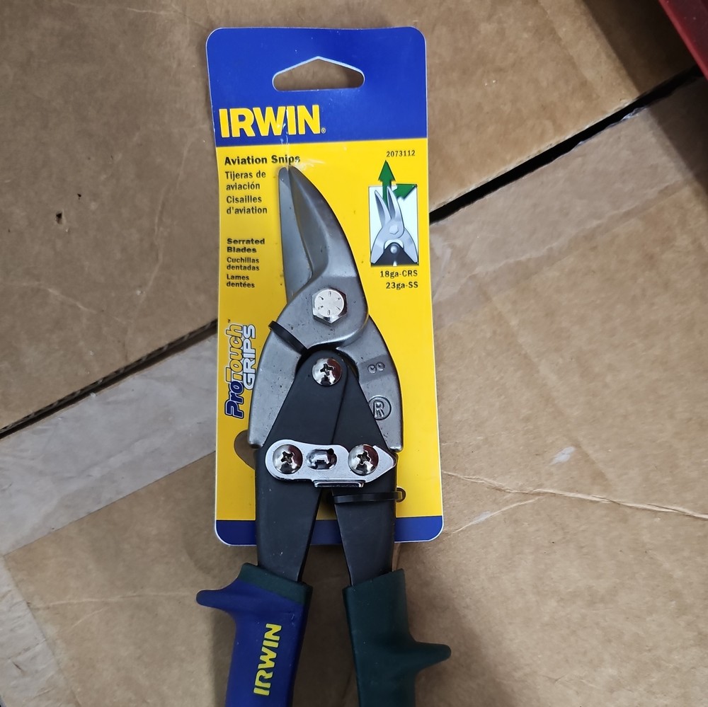 Irwin 2073112 Aviation Snips Right & Straight Cut Compound Leverage