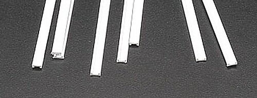 Plastruct Channel Styrene 1/8 (8) - Model Scratch Building Plastic Strips