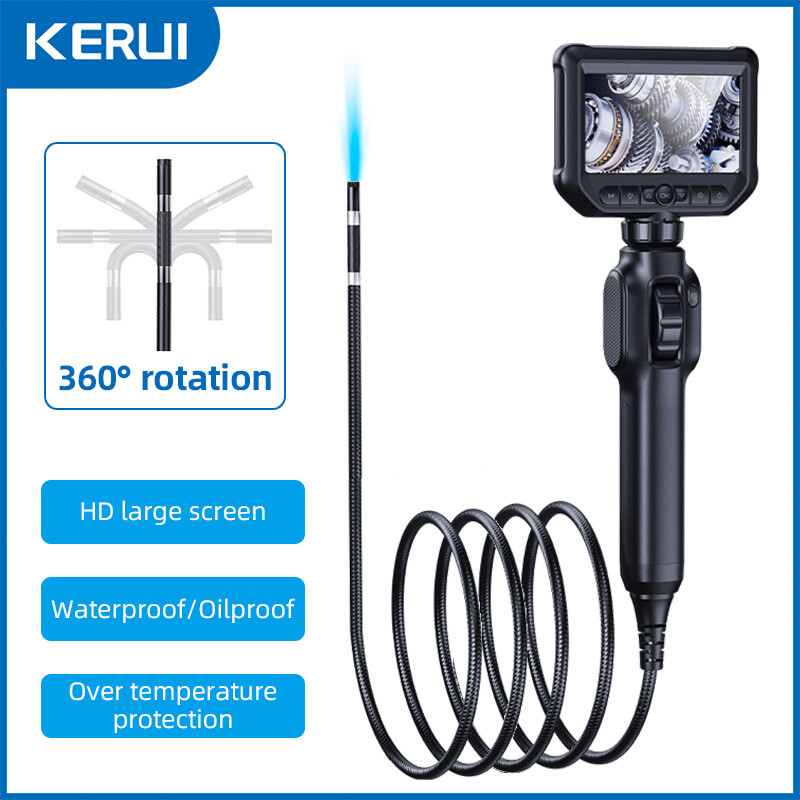 KERUI Articulating Borescope Endoscope Inspection Camera 3.3FT Flexible Snake US