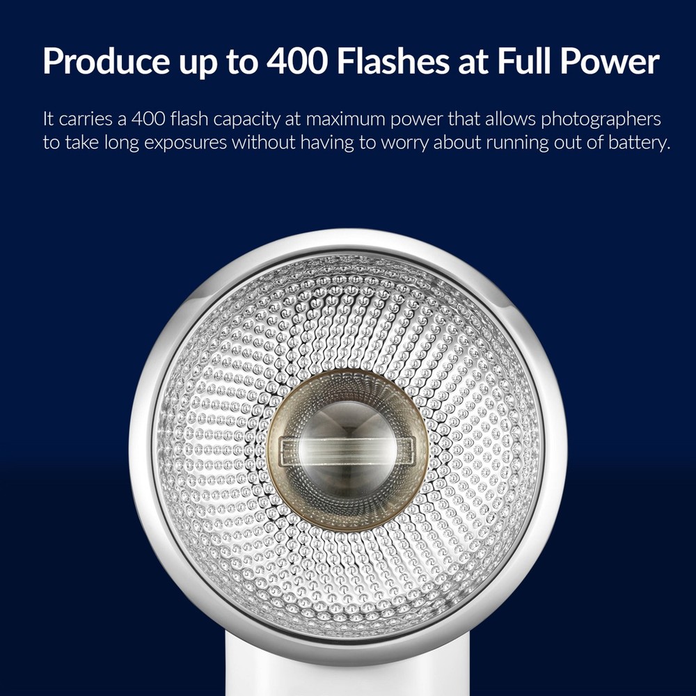 Flashpoint FlashBack Lux Elf Retro Camera Flash (White), Godox Lux Elf