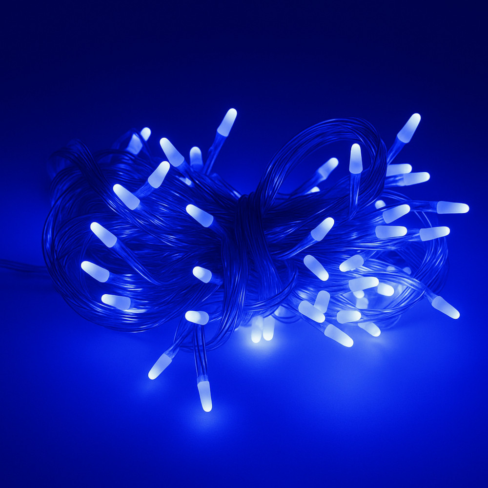 Elegani 3-Pack 100 LED String Lights – Blue, 8 Lighting Modes, Connectable up to