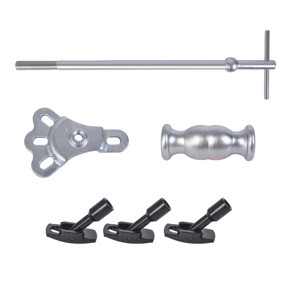 Slide hammer power pulls many flange-type rear axles & bearings Rear Axle Puller