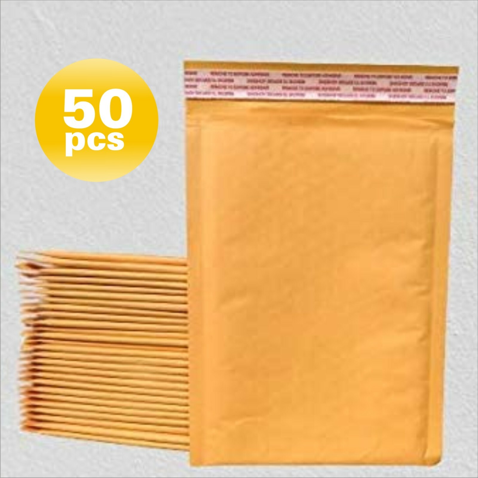 PolycyberUSA 50 pcs #6 Kraft Bubble Envelope Mailers 12.5x18