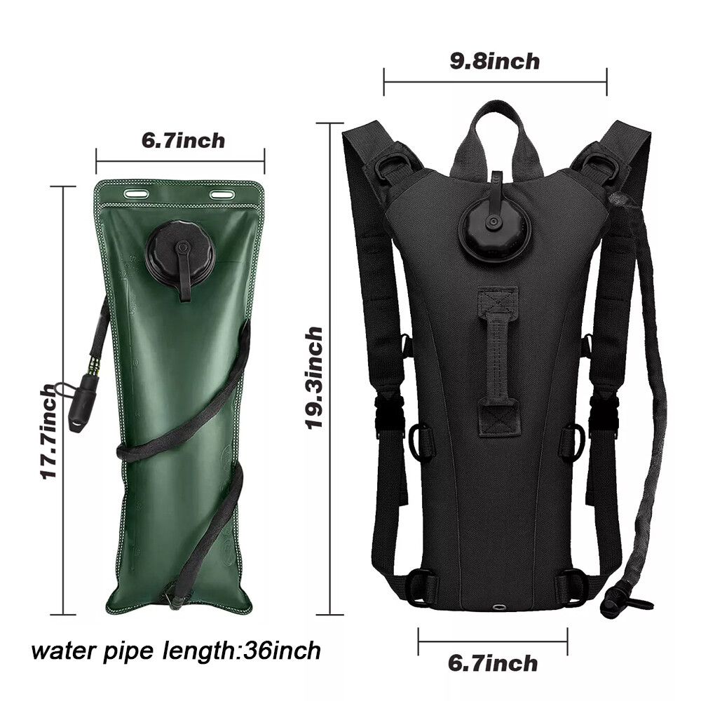 Water Bladder Backpack Nylon Tactical Hydration Pack Bag Running Jogging Cycling