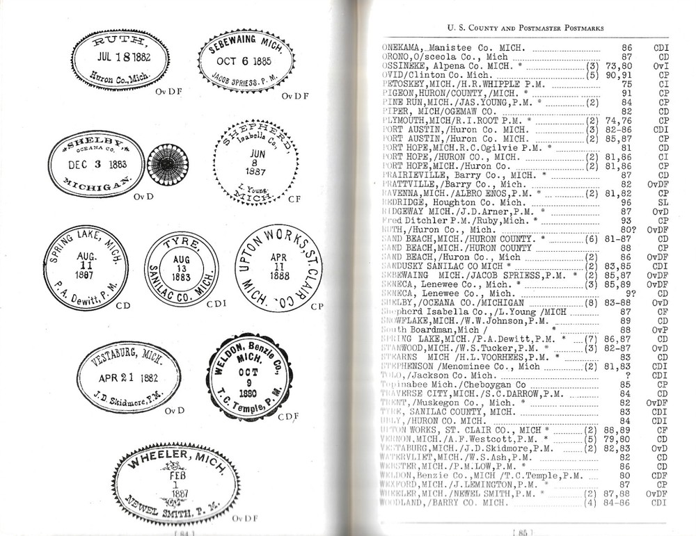 Billigs Philatelic Handbook Vol. X (#10) US County and Postmaster Postmarks