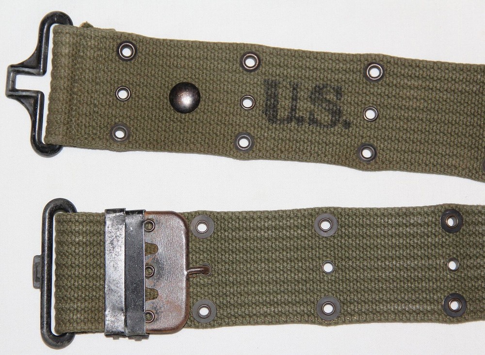 ORIGINAL WWII 1945 DATED OD WEB PISTOL BELT