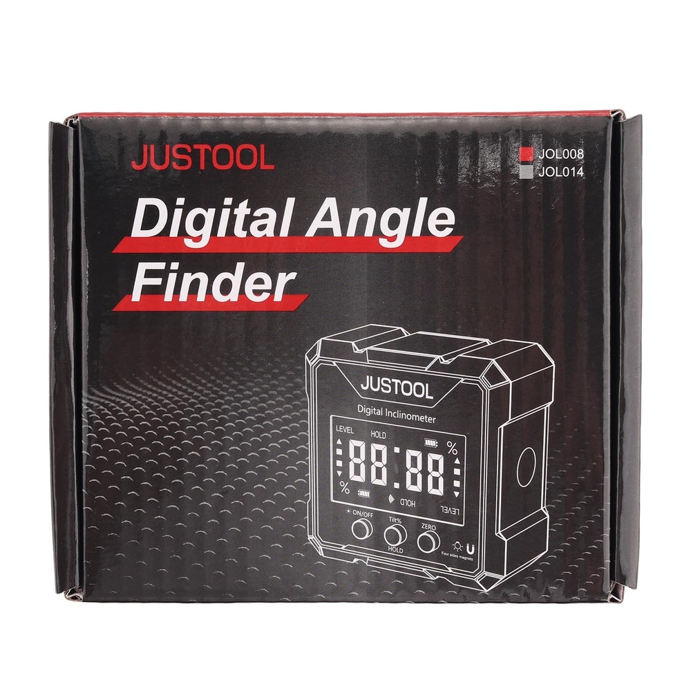 JUSTOOL Magnetic Digital Angle Finder, Level Box Angle Finder Protractor with...
