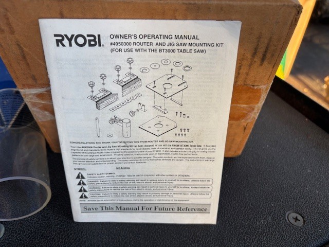 RYOBI ROUTER & JIGSAW MOUNTING Kit
