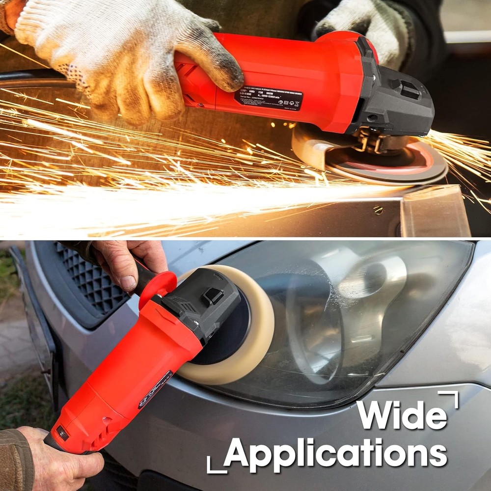 Angle Grinder Tool 7.5Amp 4-1/2 Inch, 6-Variable-Speed Grinders Power Tools, Ele