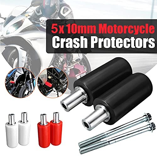 1 Pair Frame Sliders for Motorcycle Practical Anti Crash Protector() Black