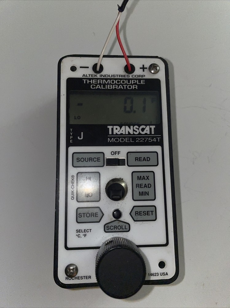 TransCat Altek 22754T Thermocouple Calibrator Type J Process
