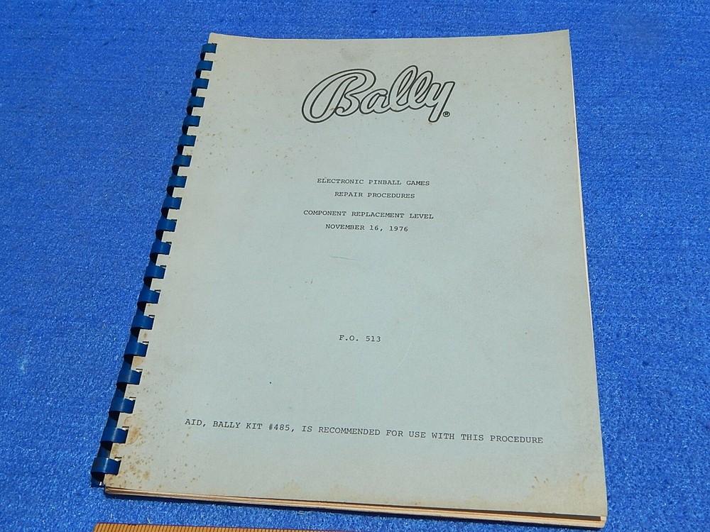 1976 Bally Electronic Pinball Games Repair Procedures Component
