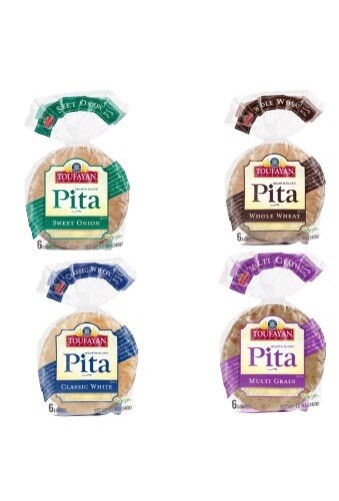 Toufayan 4 Assorted Pita Bread | Vegan | Kosher (4 Pack)