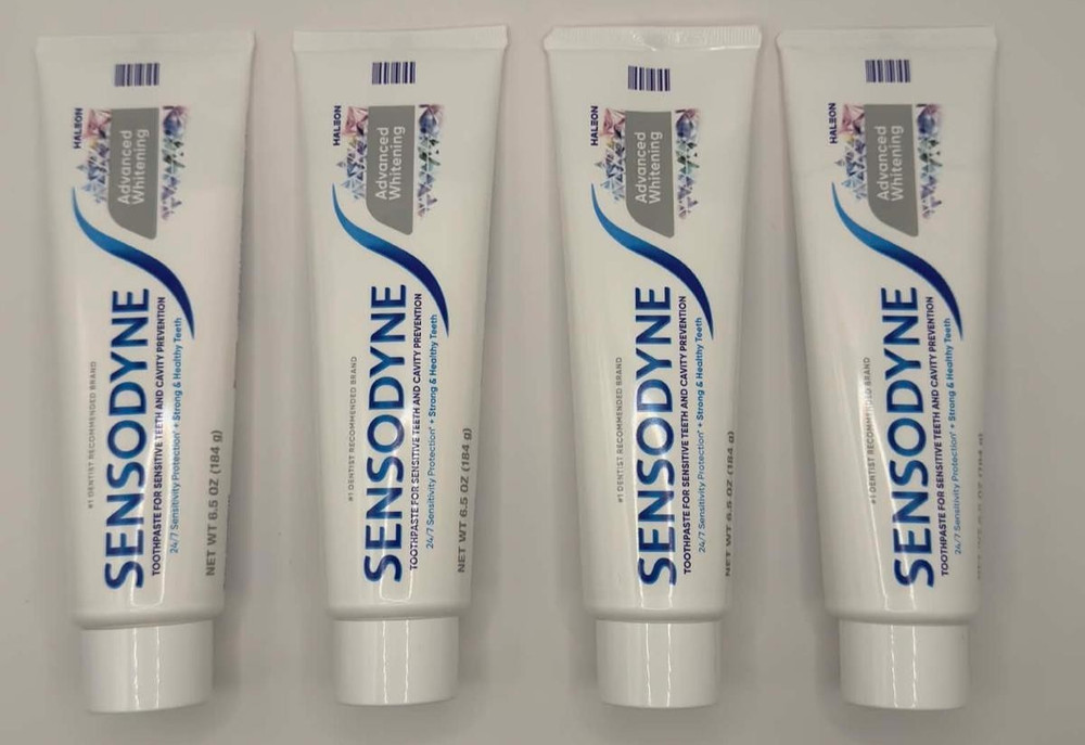 Sensodyne Advanced Whitening Toothpaste 6.5oz 4 Pack Sensitivity - Open Box