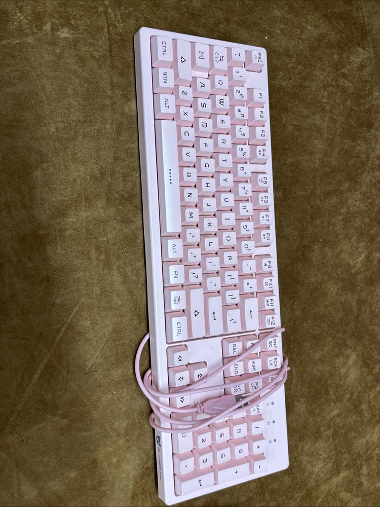 Pink Wired Keyboard & Mouse Set – USB Plug‑and‑Play, Cute Aesthetic Desk Bundle