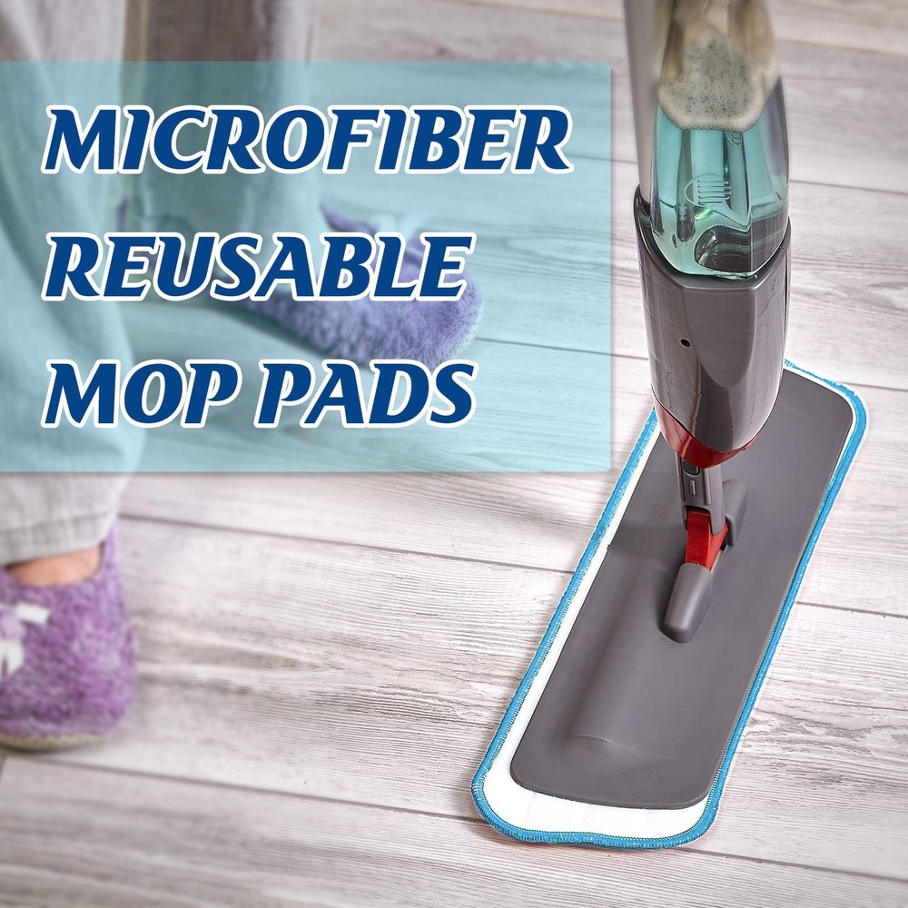 24 Pack Microfiber Mop Pad, Spray Mop Replacement Heads for Wet Dry Mops, Mac...