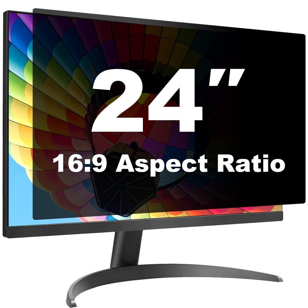 24 Inch Computer Privacy Screen Shield for 16:9 Widescreen Desktop ... Fast Ship