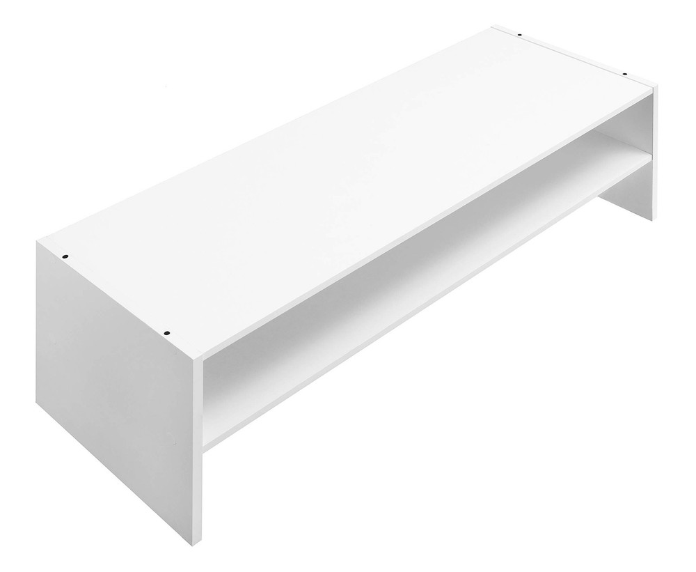 Whitmor Stackable 31" Extra Wide 2-Shelf Storage Organizer, White 31 INCH