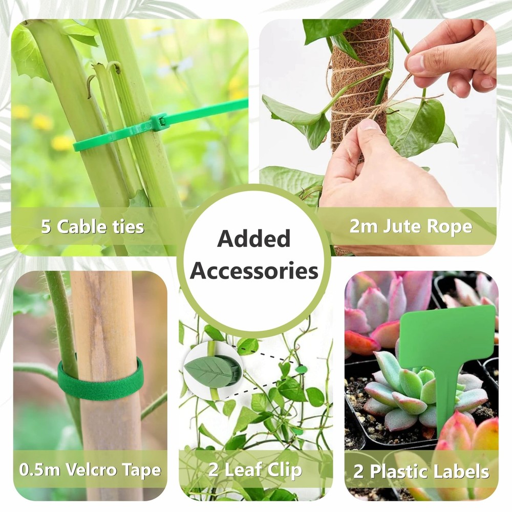 30 Inches Bendable 2 Pack Moss Pole Monstera Plant Support Stakes - Moss Pole...