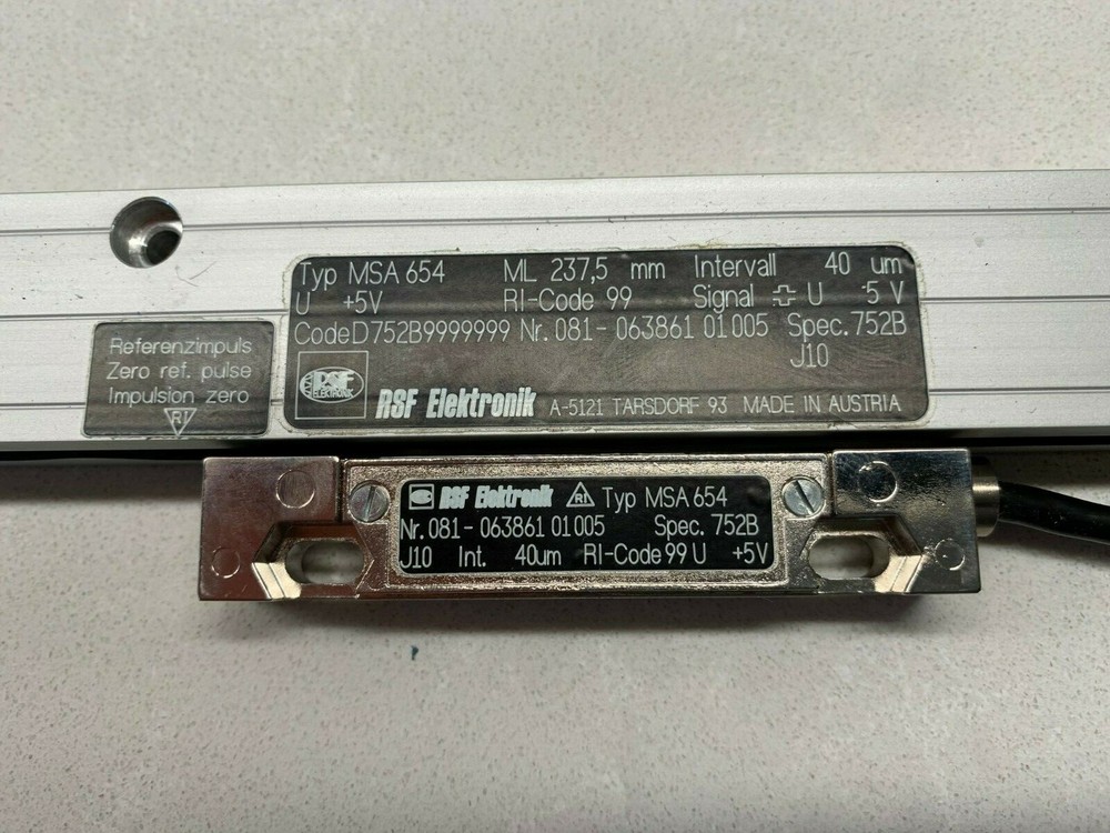RSF Elektronik MSA654 Linear Encoder Scale 237.5 mm Travel CNC RSF