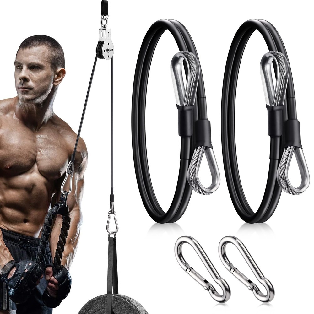 Gym Cable Extension Rope Attachment 0.2 Replacement Machine LAT/Tricep