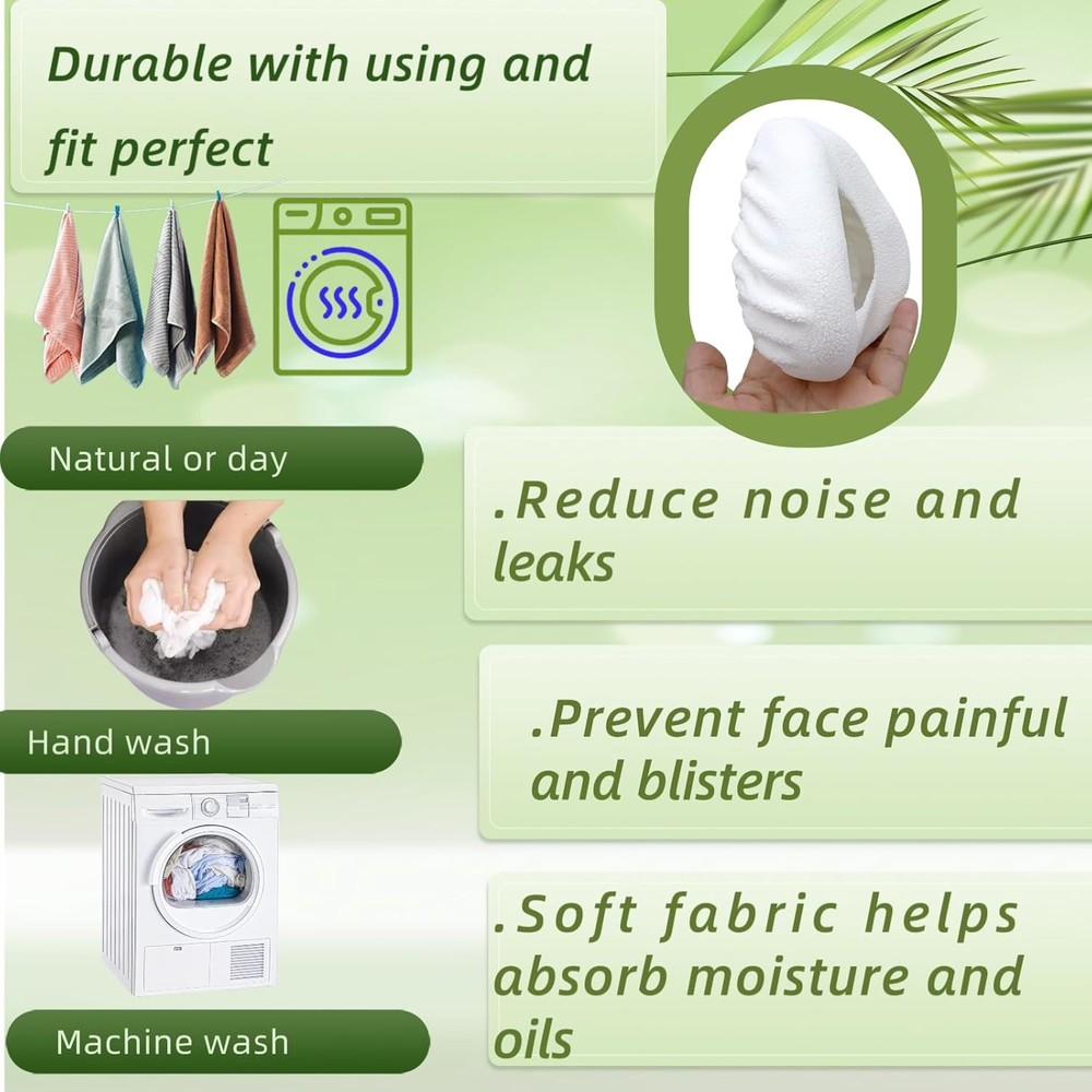 6 Pack CPAP Mask Liners Compatible with Full Face Cushion Covers Medium