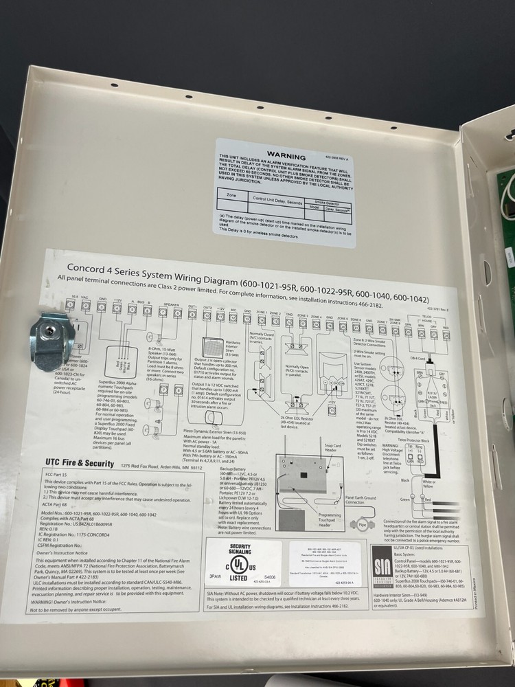 ITI/GE/Interlogix Concord 4 Panel + Keypad Zone Module Alarm Kit