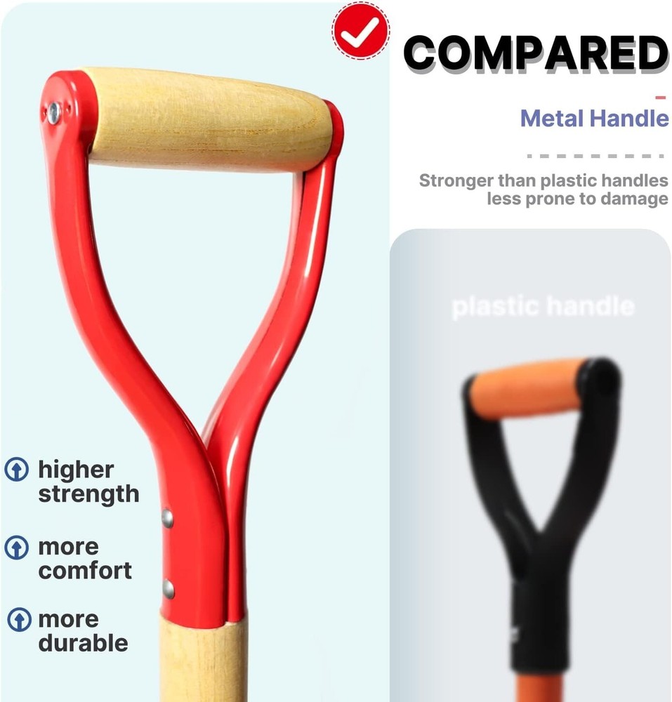 45-Inch Multi-Functional Steel Spading Fork – Perfect for Any Garden Task