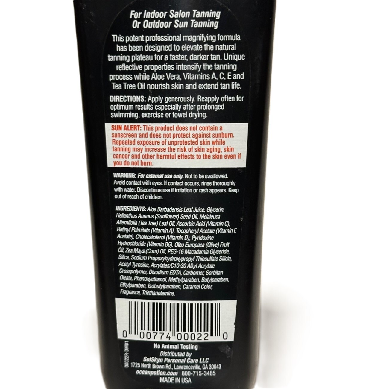 4 Pack Ocean Potion Dark Tanning Xtreme Intensifier Bronzer Indoor/Outdoor 8 oz