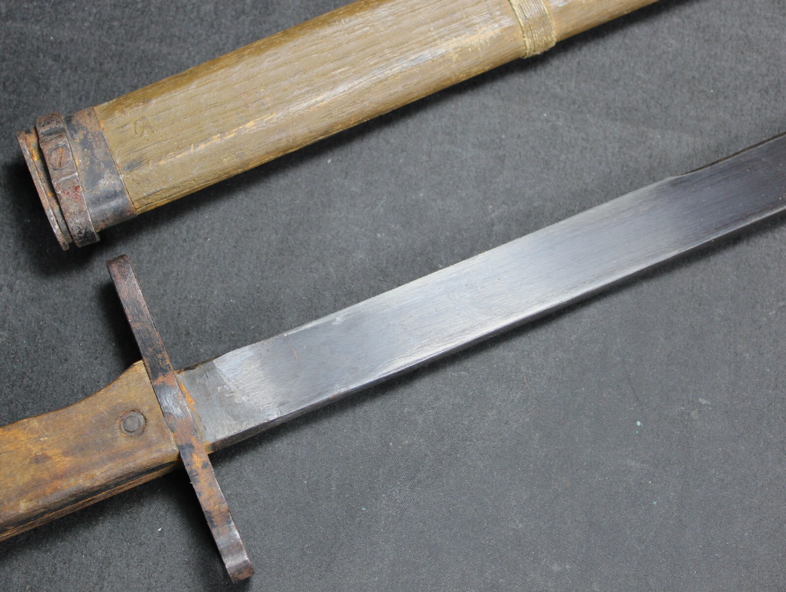 WW2 Japanese Arisaka Type 30 Bayonet Mod. 1897 - Straight Quillon Square Pommel